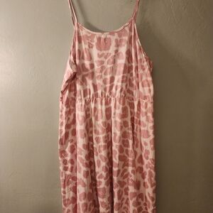 SHEIN Pink Leopard Print Mini Dress